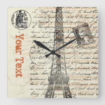 Eiffel Tower Vintage French Clock by kathysprettythings at Zazzle