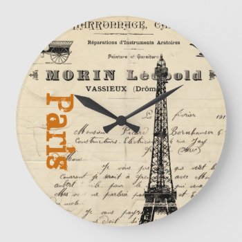 Eiffel Tower Vintage French Clock by kathysprettythings at Zazzle