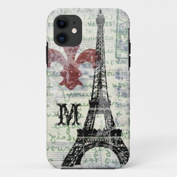 Eiffel Tower Vintage French Iphone Case by kathysprettythings at Zazzle