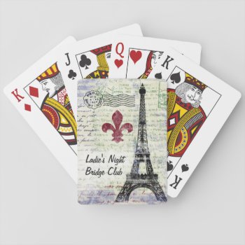 Eiffel Tower Vintage French Playing Cards by kathysprettythings at Zazzle