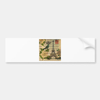 Eiffel Tower vintage Paris Bumper Sticker