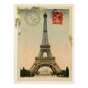 FRENCH EIFFEL POSTCARD TENT STYLE WEDDING PLACE CARDS or TABLE CARDS #6 