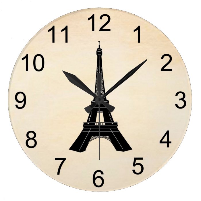 Eiffel Tower Wall Clock Zazzle