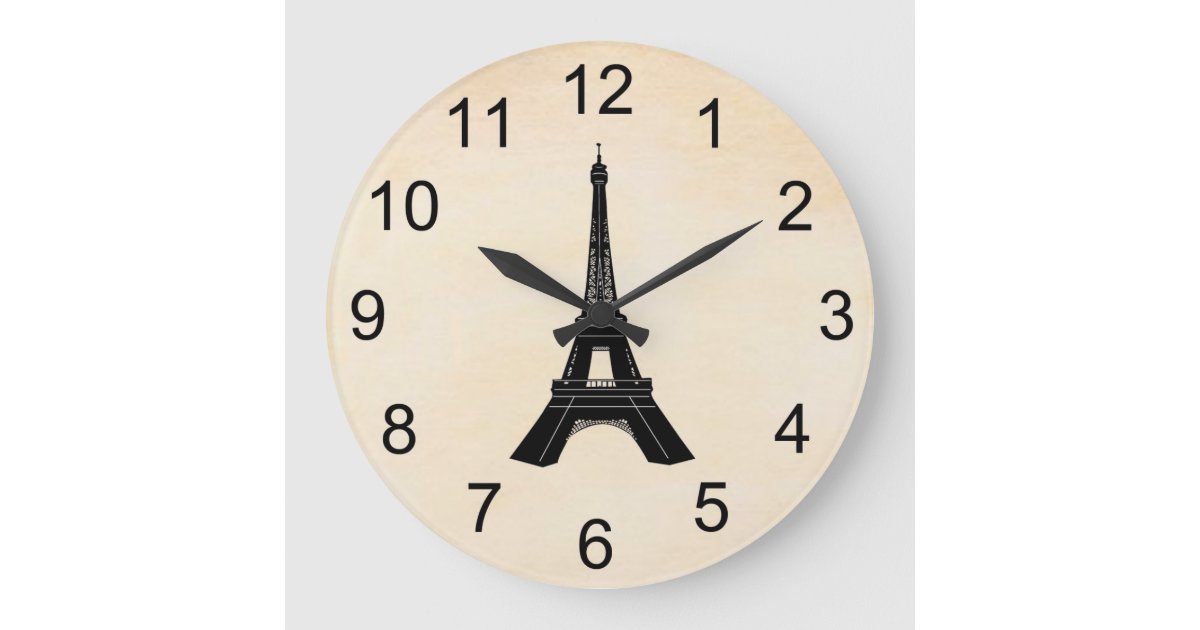 Eiffel Tower Wall Clock Zazzle