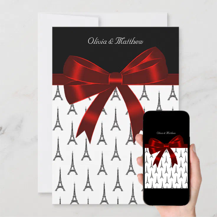 Eiffel Tower Wedding Invitation | Zazzle
