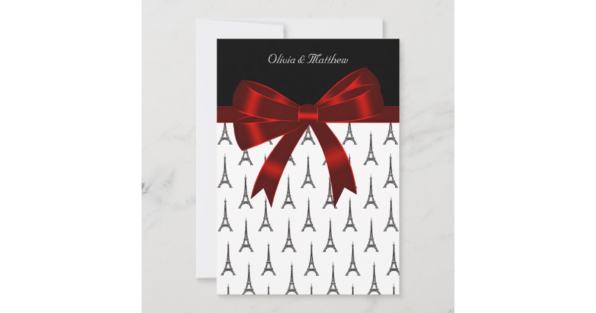 Eiffel Tower Wedding Invitation | Zazzle
