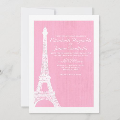 Eiffel Tower Wedding Invitations