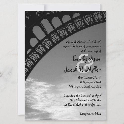 Eiffel Tower Wedding Invitations