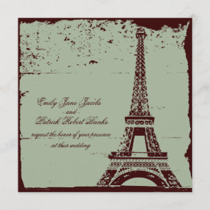 Eiffel Tower Wedding Invitations