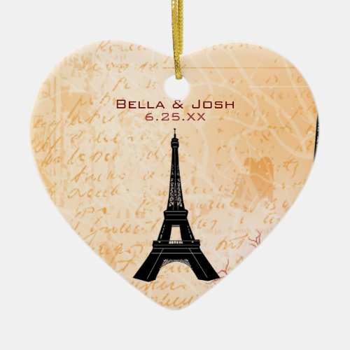 Eiffel Tower Wedding Ornament