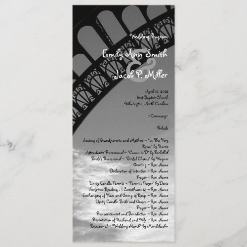 Eiffel Tower Wedding Program