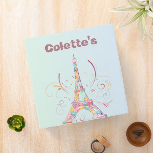Eiffel Tower Wedding Recipe 3 Ring Binder