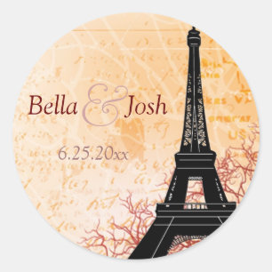 Eiffel Tower Wedding Sticker
