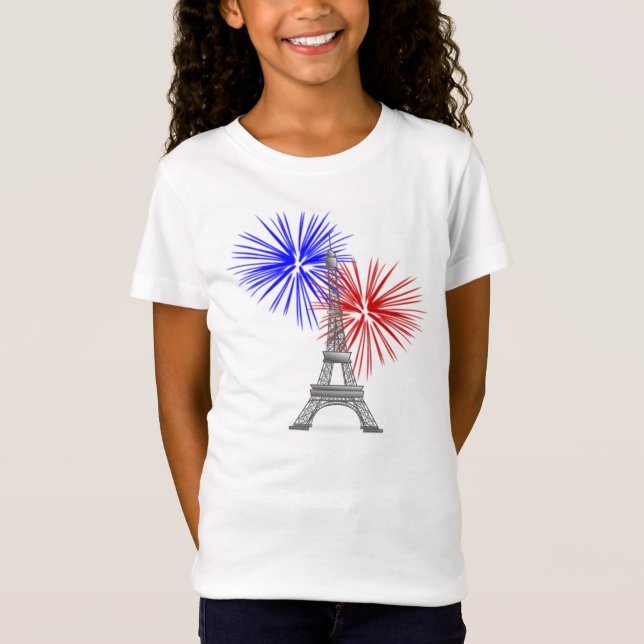 Eiffel Tower with Fireworks T-Shirt (Front)