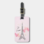 Eiffel Tower With Hearts Luggage Tag at Zazzle