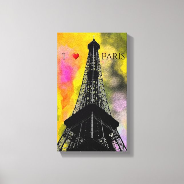 Eiffel Tower Wrapped Canvas Print (Front)
