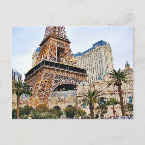 Eiffel Towers Las Vegas Paris Postcard