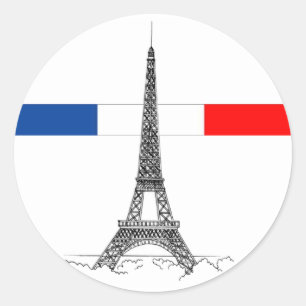 Eiffle Tower Classic Round Sticker