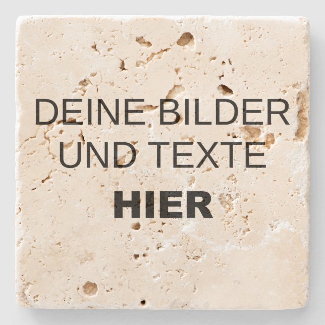 Eigene Untersetzer gestalten - Naturstein Stone Coaster (Front)