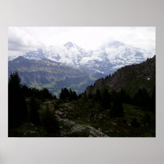 Eiger, Mönch and Jungfrau Mountains - Poster