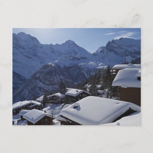 Eiger Mnch  Jungfrau Trilogy view from Mrren Postcard