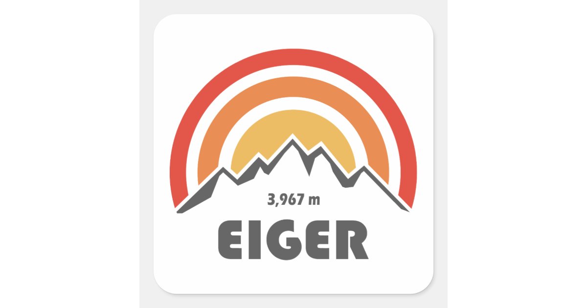 Sticker Eiger Eiger Square Sticker | Zazzle