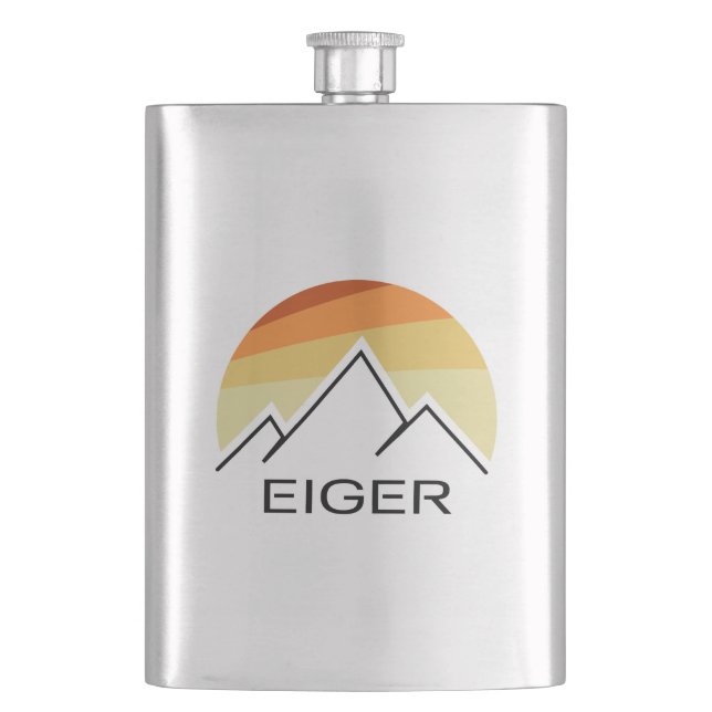 Eiger Switzerland Retro Flask (Front)
