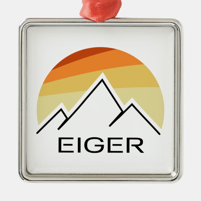 Eiger Switzerland Retro Metal Ornament (Front)
