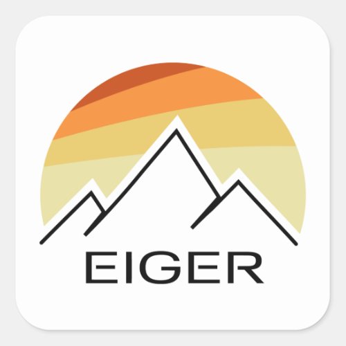 Eiger Switzerland Retro Square Sticker