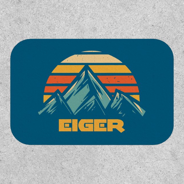 Eiger Switzerland Retro Turquoise Patch (Front)