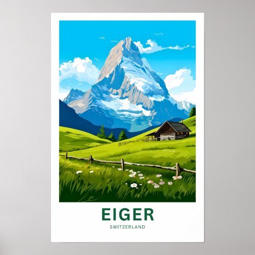 Eiger Switzerland Travel Print