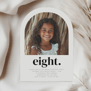 Eight Arch Photo Birthday Invitation