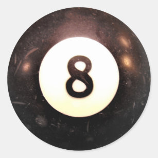 Realistic 8 Ball Pool Billiards Eight Ball Sticker for Sale by cinemapool