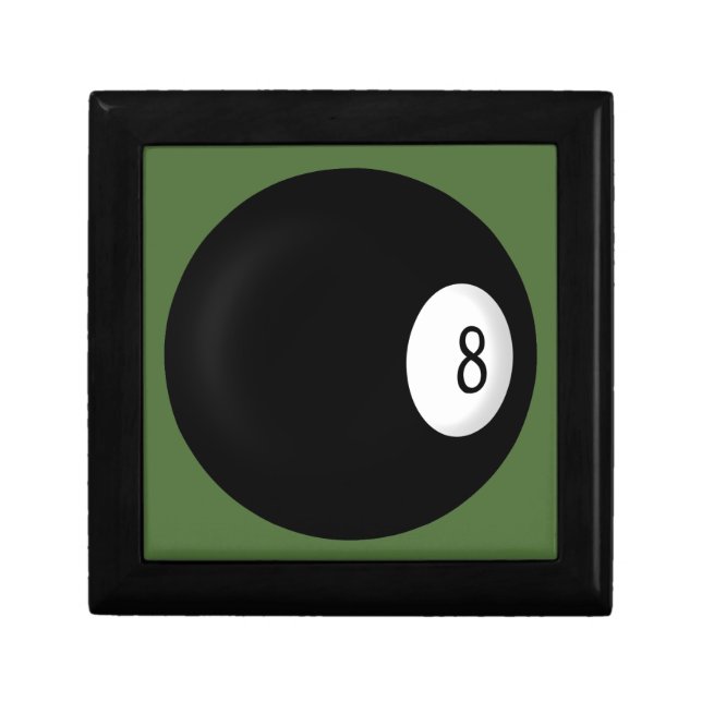 Eight Ball Billiard Keepsake Box (Front)