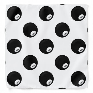 Eight Ball Billiard Theme Bandana