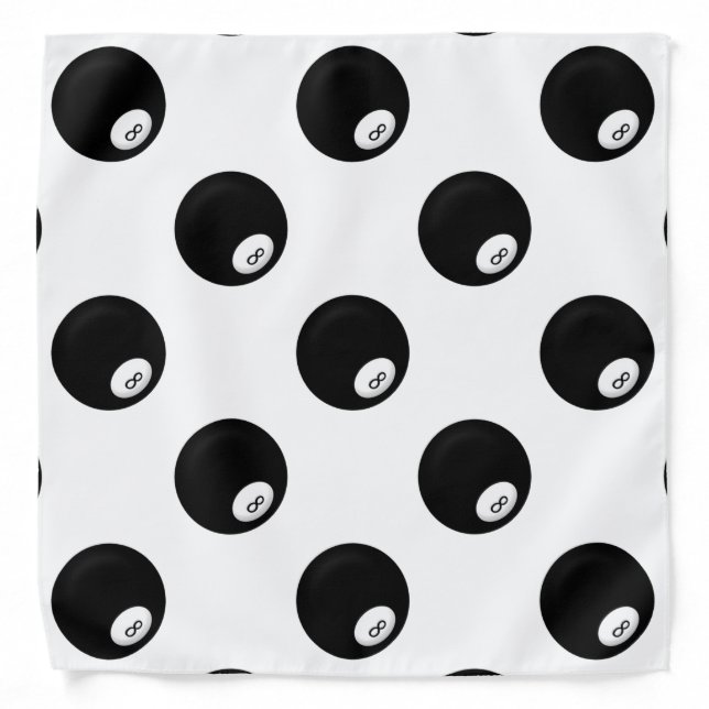 Eight Ball Billiard Theme Bandana (Front)