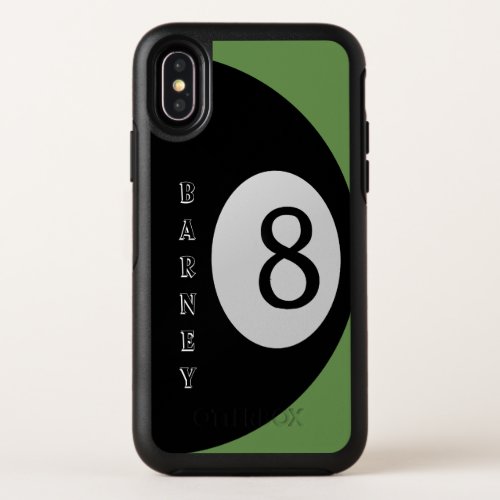 Eight Ball Billiards Personal OtterBox Symmetry iPhone X Case