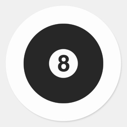 eight ball classic round sticker