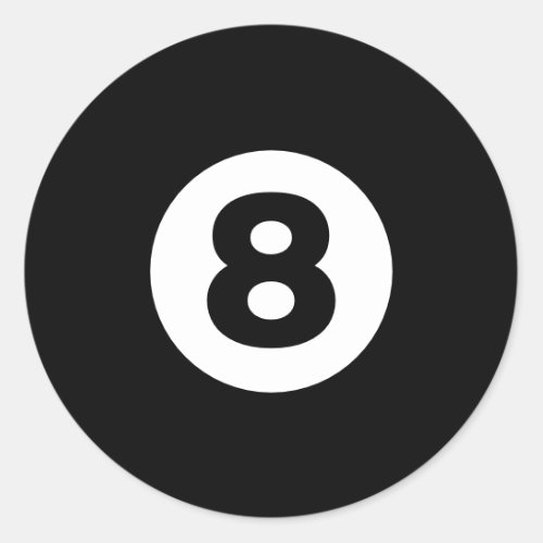 Eight Ball Classic Round Sticker