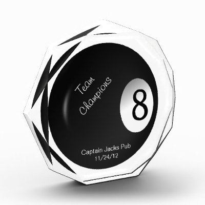 Eight Ball Crystal Billiard Sports Trophy Acrylic Award
