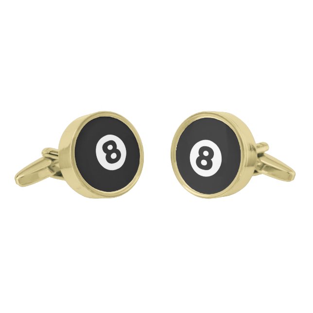 Eight Ball Cufflinks (Angled)