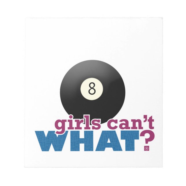 Eight Ball Girl Notepad (Front)