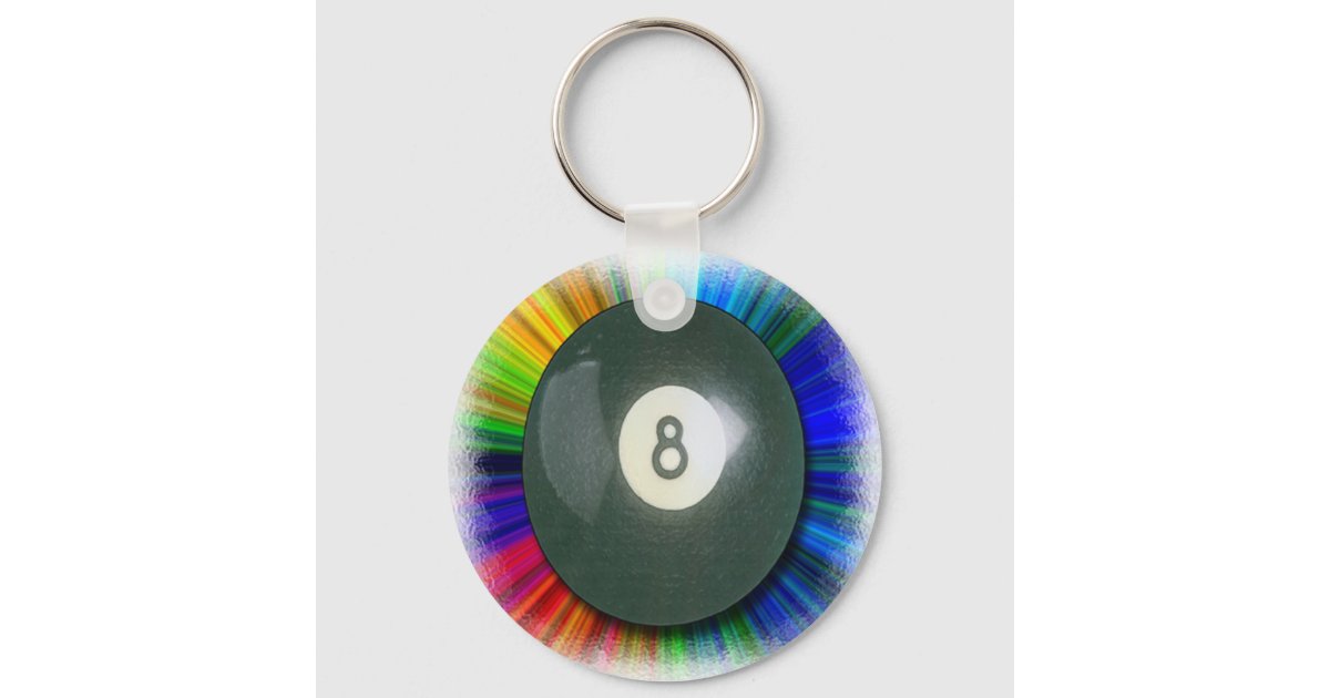 Eight Ball Keychain Zazzle