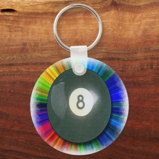 Eight Ball Keychain Zazzle