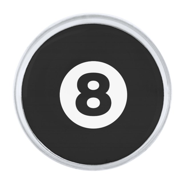 Eight Ball Lapel Pin (Front)