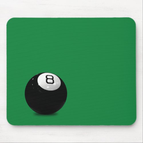 Eight Ball On Green Mouse Pad