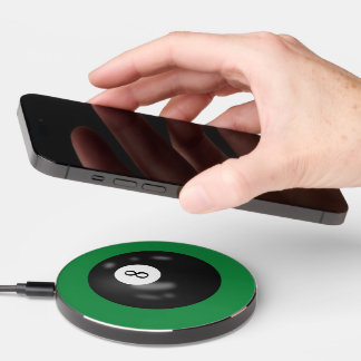 Eight Ball On Green Wireless Charger