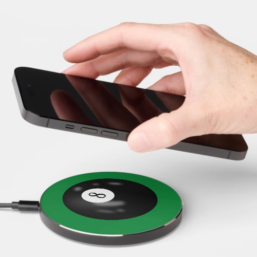 Eight Ball On Green Wireless Charger