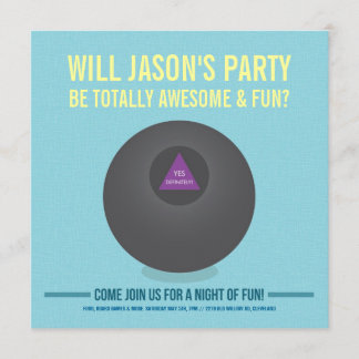 Eight Ball Party Invite