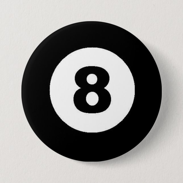 Eight Ball Pinback Button (Front)